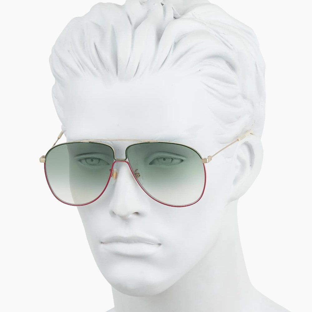 Gucci Gold Frame with Green Gradient Lenses